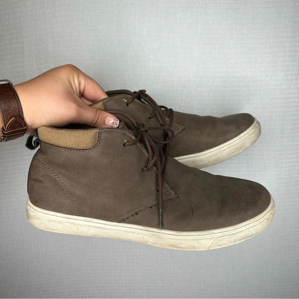 PERRY‎ ELLIS | Casual Dressy Shoes Men’s 11.5 Oxford Grey Tan